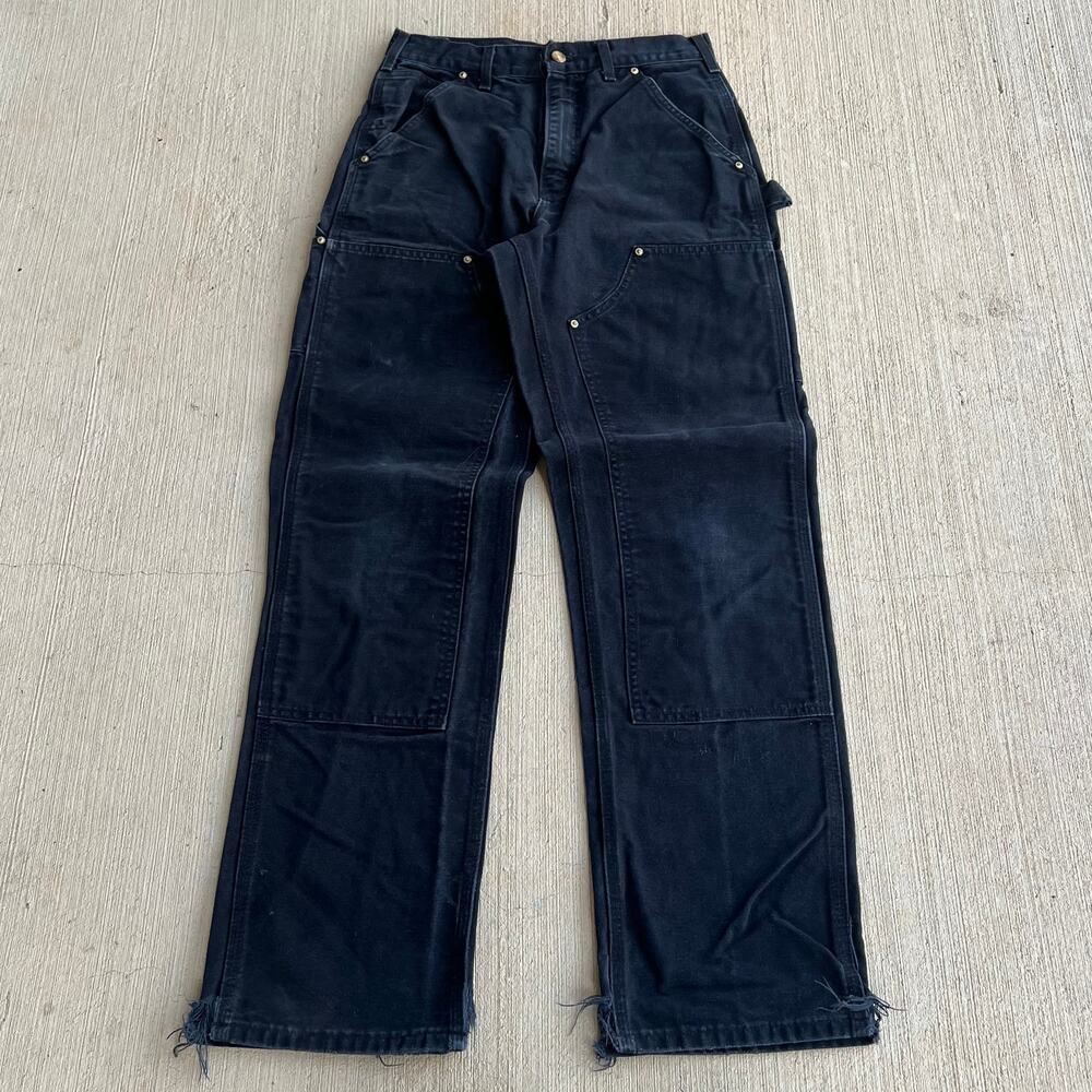 Carhartt black faded double knee work wear carpenter pants